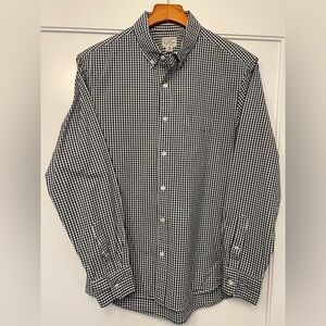 J Crew navy & white button down